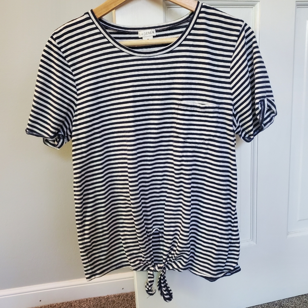 J. Crew Women's Striped Pocket Tee